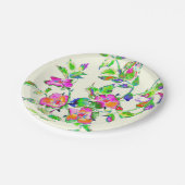 Roze Vintage Roos Papieren Bordje (Gekanteld)