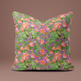 Roze Vintage Rooskussen in Lavendel Tuin Kussen