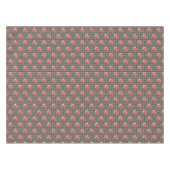 Roze vintage rozen en houndstooth patroon tafelkleed (Voorkant (Horizontaal))