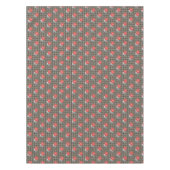Roze vintage rozen en houndstooth patroon tafelkleed (Voorkant)