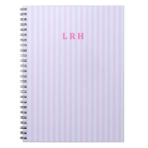 Roze vintage streep gepersonaliseerde monogram