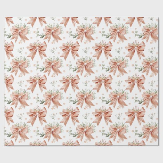 Roze Vintage Strik Papier | Cadeaupapier (Vlak)