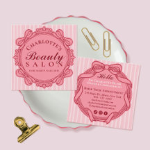 Roze Vintage Strik Vierkant Salon