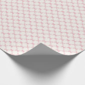 Roze Vintage Strik Wrapping Papier (Hoek)