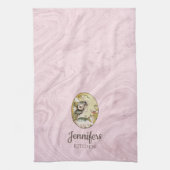 Roze Vintage Victoriaans Theedoek (Verticaal)