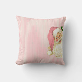Roze Vintage Victoriaanse Kerstman Shabby Kleuren Kussen