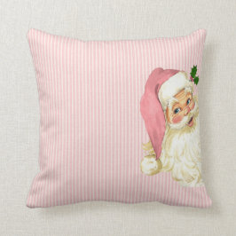 Roze Vintage Victoriaanse Kerstman Shabby Kleuren Kussen