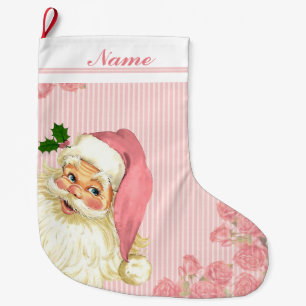 Roze Vintage Victoriaanse Kerstmanrozen Grote Kerstsok