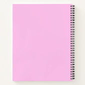 roze vintage vlinder - met monogram notitieboek (Achterkant)