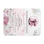 Roze Vintage Western Cowgirl Afscheidscadeau Feest Magneet (Horizontaal)