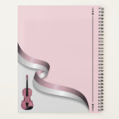 Roze Viola Muziekuitvoeringsplanner en -planner Planner (Achterkant)