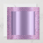 Roze Violet Confetti Vrijgezellenfeest op 16 oktob Kaart (Achterkant)