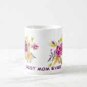 Roze Violet Floral Beste mam Koffiemok (Center)