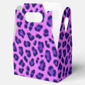 Roze Violet Leopard Animal Print Skin Patroon Bedankdoosjes (Geopend)