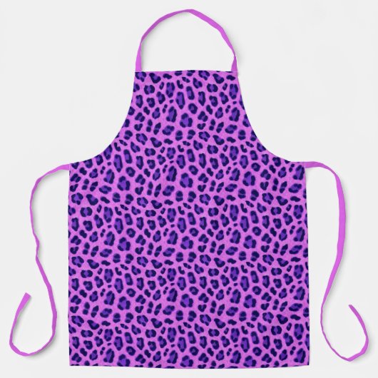 Roze Violet Leopard Animal Print Skin Patroon Schort (Voorkant)