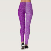 Roze Violet Mozaïek Kunst Leggings (Achterkant)