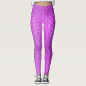 Roze Violet Mozaïek Kunst Leggings (Voorkant)