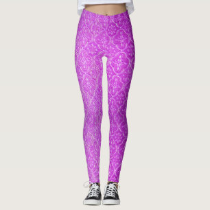 Roze Violet Mozaïek Kunst Leggings