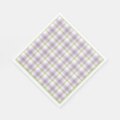 Roze Violet Paars Lime Green White Tartan Pset Servetten (Hoek)