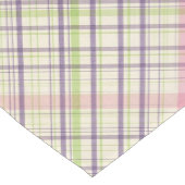 Roze Violet Paarse lime groen geruite patroon Medium Tafelloper (Hoek)