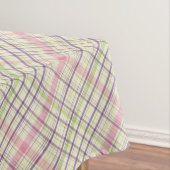 Roze Violet Paarse lime groen geruite patroon Tafelkleed (Voorbeeld)