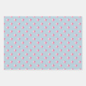 Roze Violet Paarse Sterren Dusty Blue Inpakpapier Vel (Voorkant)