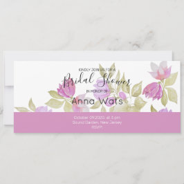 Roze Violet Waterverf Flowers handbeschilderd