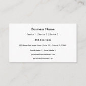 Roze Violet Wax Seal op Zwart & Wit Visitekaartje (Achterkant)