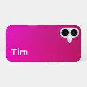 Roze-violette gradiënt – gepersonaliseerd met Jouw iPhone 16 Hoesje (Achterkant horizontaal)