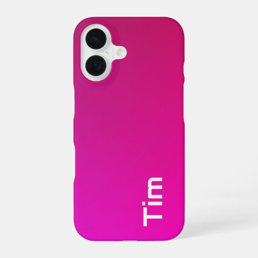 Roze-violette gradiënt – gepersonaliseerd met Jouw iPhone 16 Hoesje (Achterkant)
