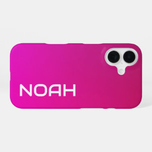 Roze-violette gradiënt – gepersonaliseerd met Jouw iPhone 16 Hoesje