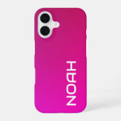 Roze-violette gradiënt – gepersonaliseerd met Jouw iPhone 16 Hoesje (Achterkant)