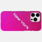 Roze-violette gradiënt met New York typografie Case-Mate iPhone Case (Achterkant (horizontaal))
