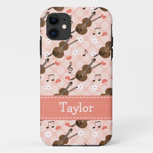 Roze Violin Case-Mate iPhone Case (Achterkant)