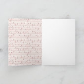 Roze Viool Bladmuziek Kaart (Binnen)