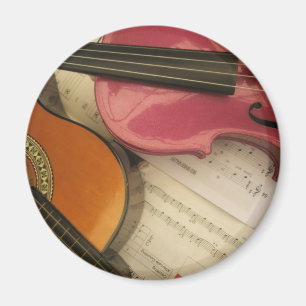 Roze Viool en Gitaar Magneet