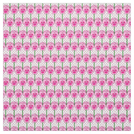 Roze viooltjes - retro behangpatroon stof (Swatch)