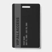 Roze VIP All Access Pass Event ID-badge Badge (Achterkant)