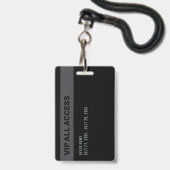 Roze VIP All Access Pass Event ID-badge Badge (Achterkant met lanyard)