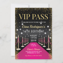 Roze VIP Pass Hollywood Red Carpet Birthday