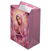 Roze VIrgin Mary Gift Bags Medium Cadeauzakje (Voorkant Gekanteld)