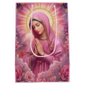 Roze VIrgin Mary Gift Bags Medium Cadeauzakje (Achterkant)