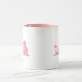 Roze Virginia Staat Vorm Mok (Midden)