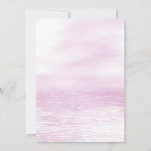 Roze Vis Baby shower Invitation Kaart (Achterkant)