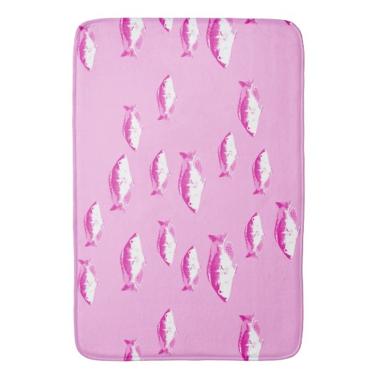 Roze vis badmat (Voorkant Verticaal)