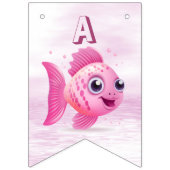 Roze vis Bunting vlag Vlaggetjes (Derde vlag)