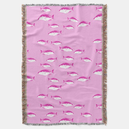 Roze vis deken (Voorkant Verticaal)