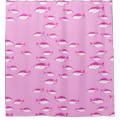 Roze vis douchegordijn (Voorkant)