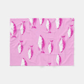 Roze vis fleece deken (Voorkant (Horizontaal))