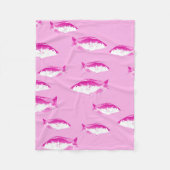 Roze vis fleece deken (Voorkant)